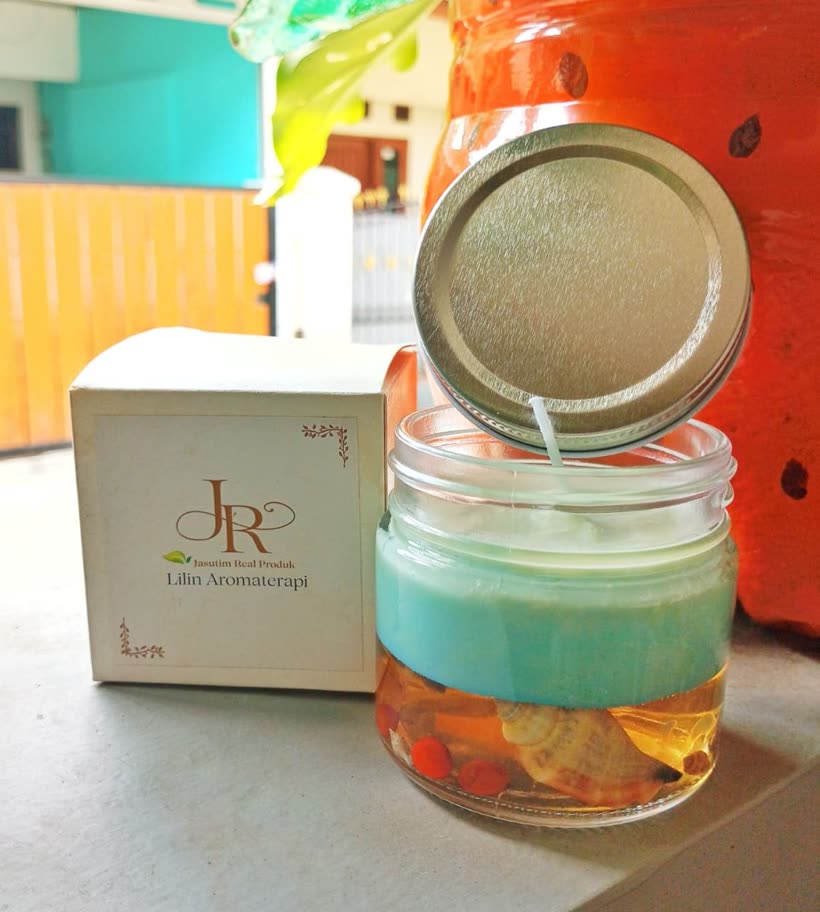 JASUTIM 'Lilin Aromaterapi' aromatherapy candle, a value-added product